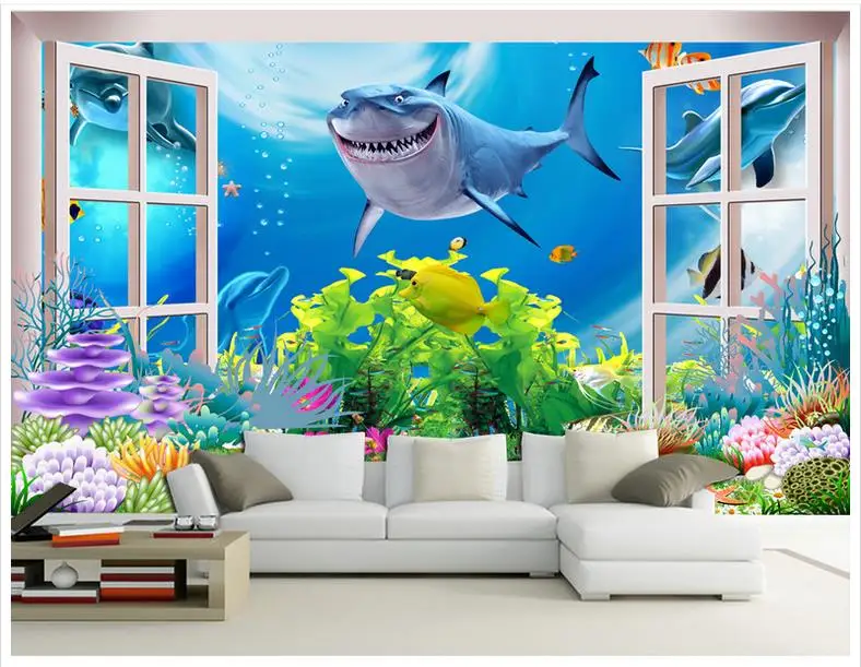 Custom photo wallpaper murals 3D Mediterranean scenery underwater world dream background wall room home decor | Обустройство дома