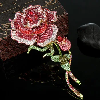 big Size Rose Flower Brooch For Women Wedding Jewelry Brand Rhinestone Hijab Accessories Enamel Esmalte Broches Birthday Gifts
big Size Rose Flower Brooch For Women Wedding Jewelry Brand Rhinestone Hijab Accessories Enamel Esmalte Broches Birthday Gifts