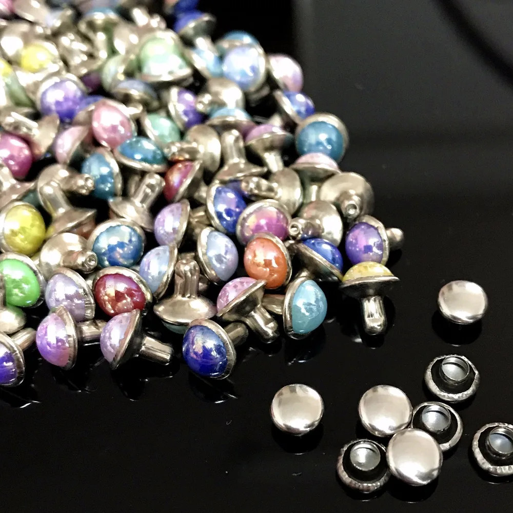100PCS 7MM Mixed Round Colorful Acrylic Rivets Punk Rivets AB Plated With Silver Color Base Studs Rivet Fit Leather Craft DIY
100PCS 7MM Mixed Round Colorful Acrylic Rivets Punk Rivets AB Plated With Silver Color Base Studs Rivet Fit Leather Craft DIY