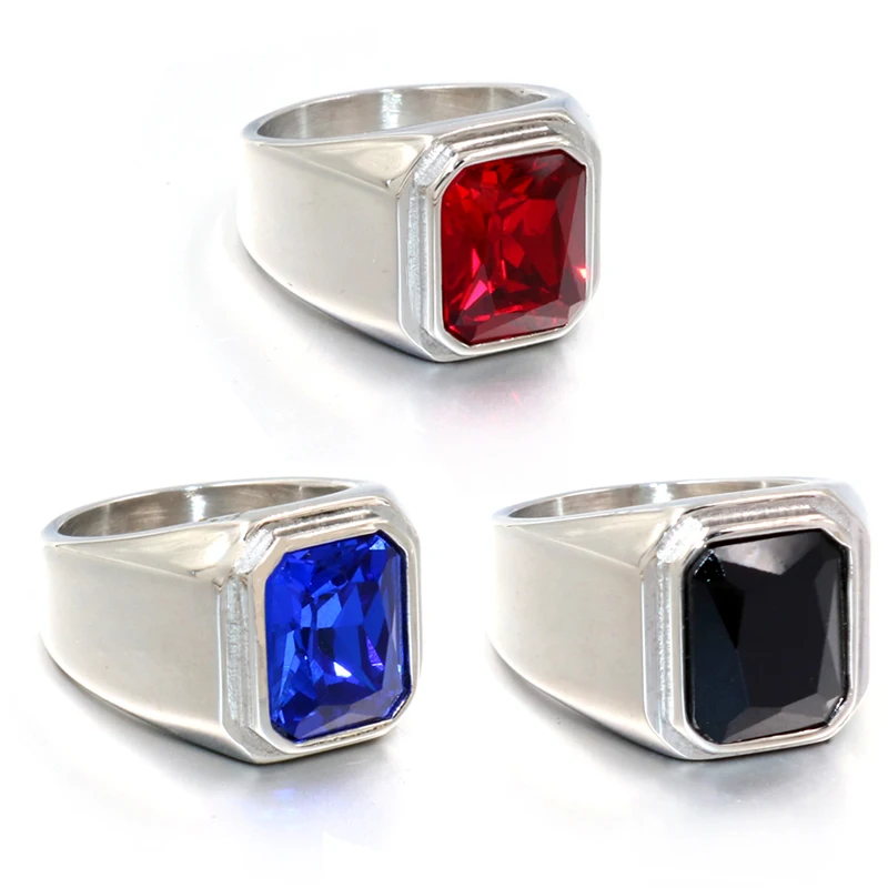 Hot New Gold Blue color Men Gem Rings High quality 316L Stainless Steel with CZ stone fashion simple Male ring jewelry For Man
Hot New Gold Blue color Men Gem Rings High quality 316L Stainless Steel with CZ stone fashion simple Male ring jewelry For Man