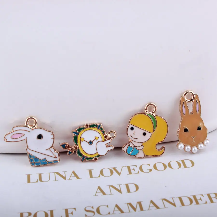 10pcs DIY clock enamel Alice in wonderland charms for bracelet, fashion metal girl bunny rabbit pendants jewelry making findings
10pcs DIY clock enamel Alice in wonderland charms for bracelet, fashion metal girl bunny rabbit pendants jewelry making findings