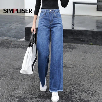 Women Wide Leg Loose Denim Blue Jeans Pant 2018 Female Long Trousers High Waist Chic Female Pants Mom Jeans Korean Style Stretch
Women Wide Leg Loose Denim Blue Jeans Pant 2018 Female Long Trousers High Waist Chic Female Pants Mom Jeans Korean Style Stretch
