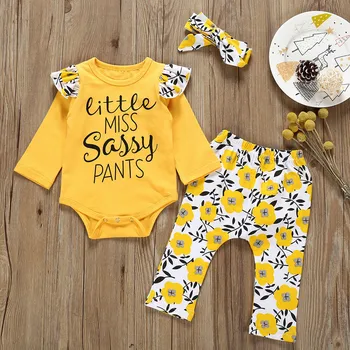 Baby Boy Girl Letter Ruffle Romper+Print Pants+Hairband Outfits Kid Newborn Toddler Infant Yellow Autumn Fashion Set
Baby Boy Girl Letter Ruffle Romper+Print Pants+Hairband Outfits Kid Newborn Toddler Infant Yellow Autumn Fashion Set