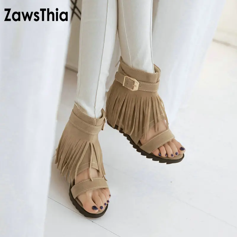 ZawsThia 2019 casual open toe woman summer ankle boots with buckle tassels fringes ethic women shoes hidden heels ladies sandals
ZawsThia 2019 casual open toe woman summer ankle boots with buckle tassels fringes ethic women shoes hidden heels ladies sandals