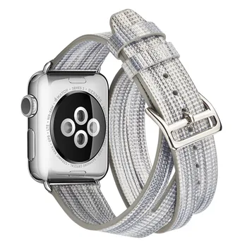 Cool Genuine Leather Watchband for i Watch 4 40mm 44mm Painted double circle long strap for Apple watch 42mm 38mm Series 1&2&3
Cool Genuine Leather Watchband for i Watch 4 40mm 44mm Painted double circle long strap for Apple watch 42mm 38mm Series 1&2&3