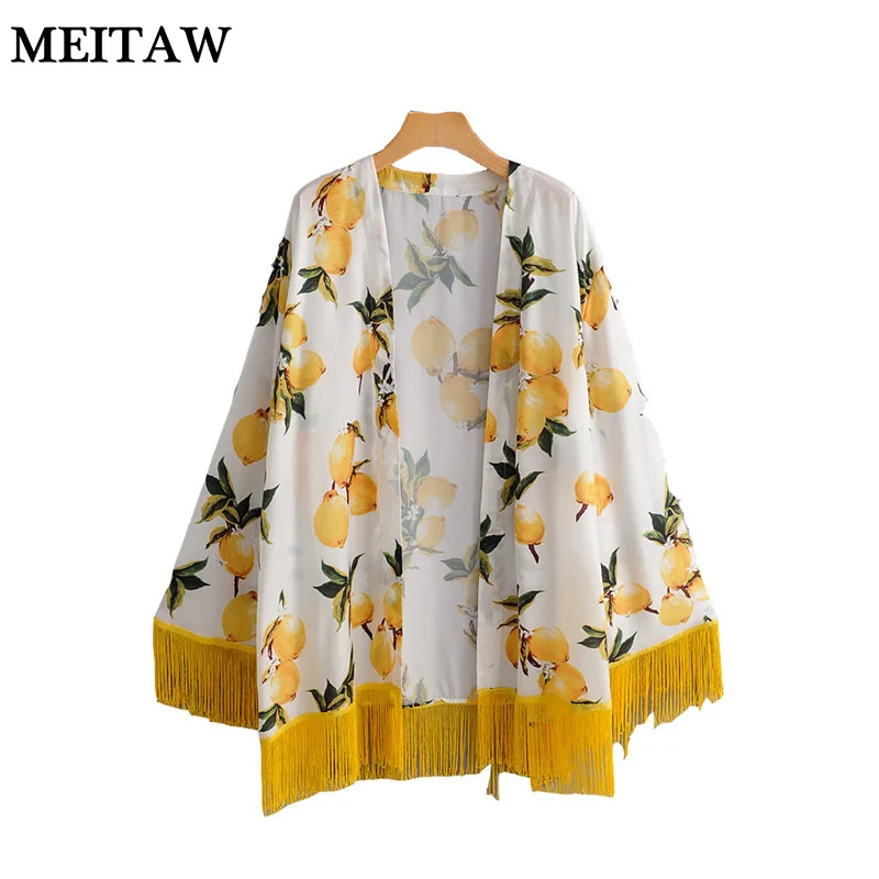 Summer Brand Printed Kimono Casual Chiffon Blouse Shirt Loose Tops 2019 Boho Style Long Sleeve Tassel Beach Shirt Blusa
Summer Brand Printed Kimono Casual Chiffon Blouse Shirt Loose Tops 2019 Boho Style Long Sleeve Tassel Beach Shirt Blusa