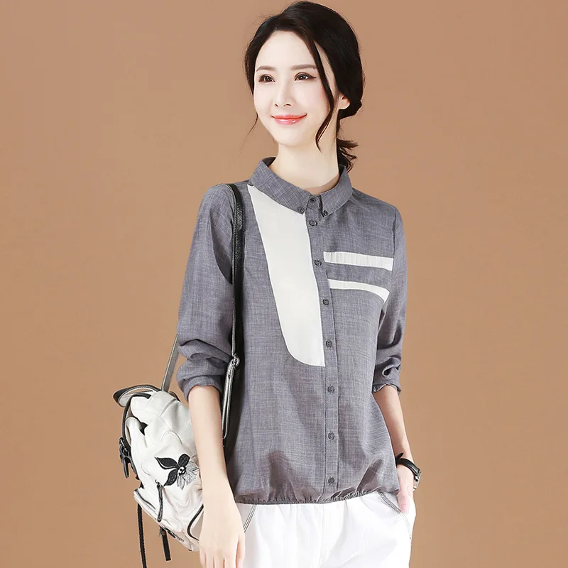 High Quality Women's Stand Collar Casual Shirts Blouse Patchwork Embroidery Long Sleeve Shirts Female Casual Ladies Tops SW-043
High Quality Women's Stand Collar Casual Shirts Blouse Patchwork Embroidery Long Sleeve Shirts Female Casual Ladies Tops SW-043