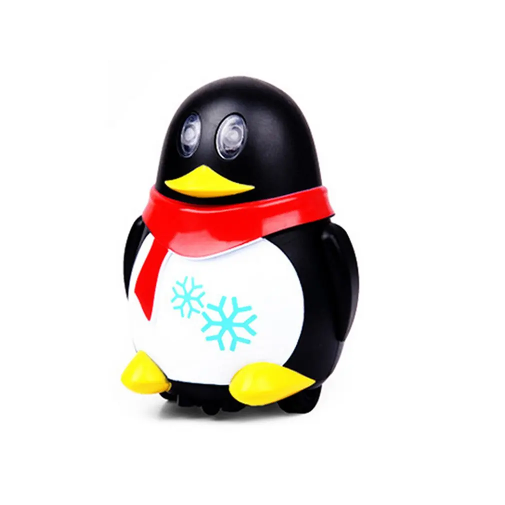 Magic Inductive Toy Cute Penguin Robot Follow Any Drawn Line Pen Kids Xma 