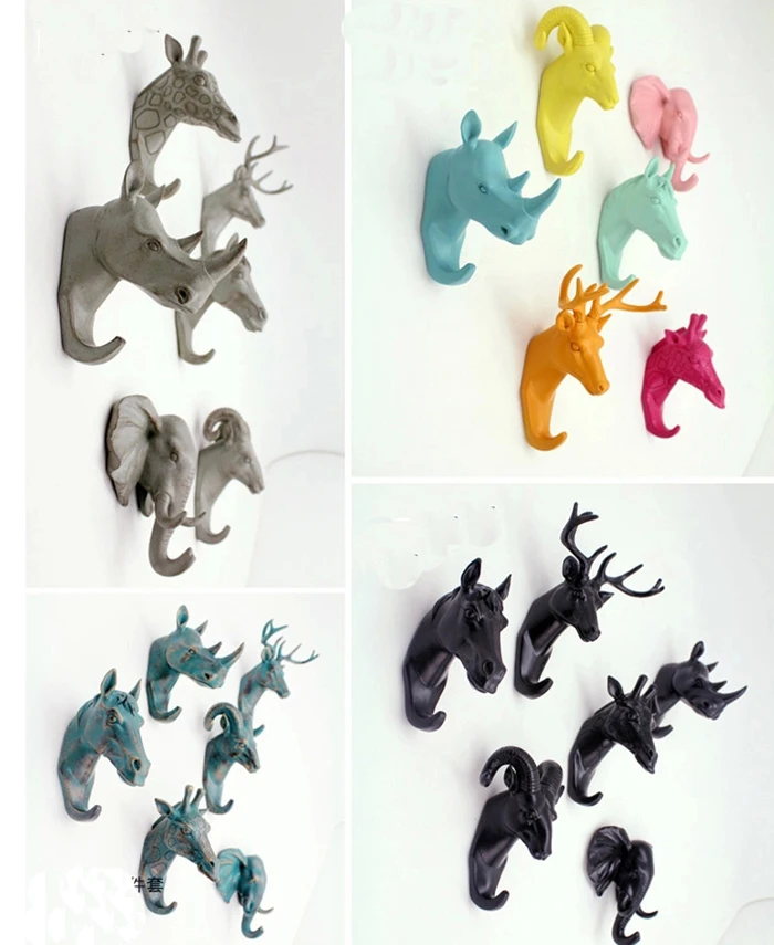 European Style Animal head Resin Coat Hook Retro Key Hat Bag Hanger Decorative Wall hooks Bar Home Decoration
European Style Animal head Resin Coat Hook Retro Key Hat Bag Hanger Decorative Wall hooks Bar Home Decoration