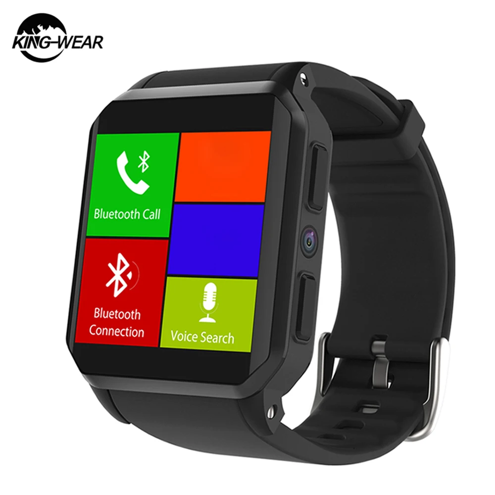 

KingWear KW06 3G GPS Smart Watch 8GB ROM IP68 Waterproof With Camera Heart Rate Monitor Support SIM Card MTK6580 Smartwatches