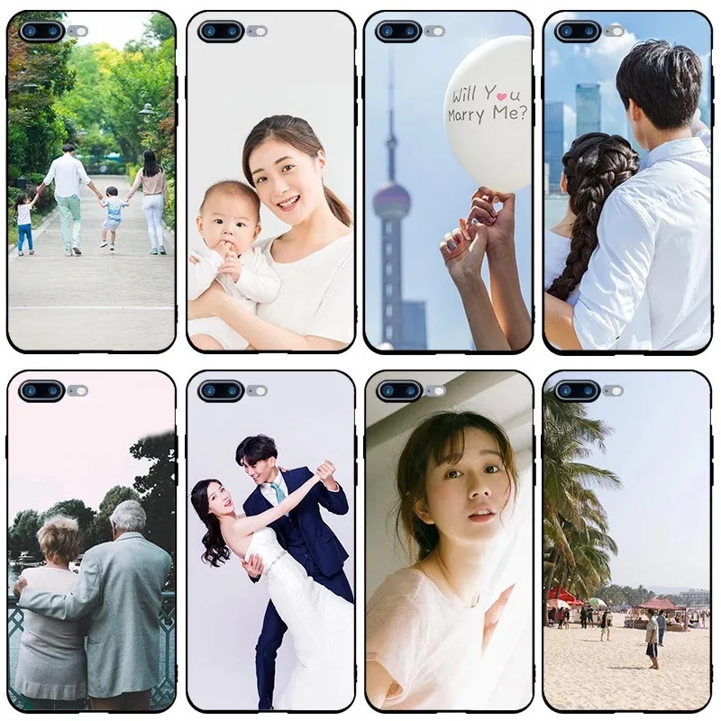 Customized DIY Phone Case for iPhone 5 5s se 6 6s 7 8 Plus X XR XS MAX Case Photo Printed Soft Silicon Transparent Black Cover  06