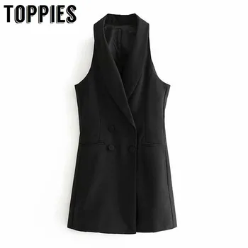 2020 Double Breasted Blazer Style Jumpsuits Office Lady Overalls Women Formal Playsuits Sleeveless Romper
2020 Double Breasted Blazer Style Jumpsuits Office Lady Overalls Women Formal Playsuits Sleeveless Romper