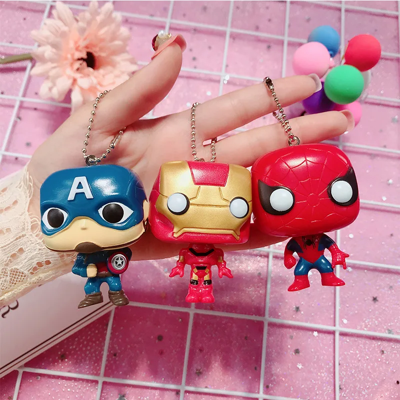 2019 3D Cartoon Figure PVC Marvel Avengers Keychain Cute Superhero Batman Spider Man Key Chain Key Ring Kids Key Holder 
2019 3D Cartoon Figure PVC Marvel Avengers Keychain Cute Superhero Batman Spider Man Key Chain Key Ring Kids Key Holder