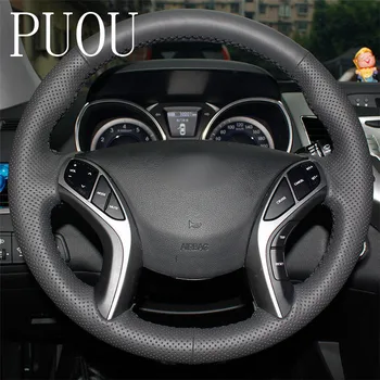 Black Leather hand-stitched Car Steering Wheel Cover For Hyundai Elantra 2011-2016 Avante i30 2012-2016
Black Leather hand-stitched Car Steering Wheel Cover For Hyundai Elantra 2011-2016 Avante i30 2012-2016