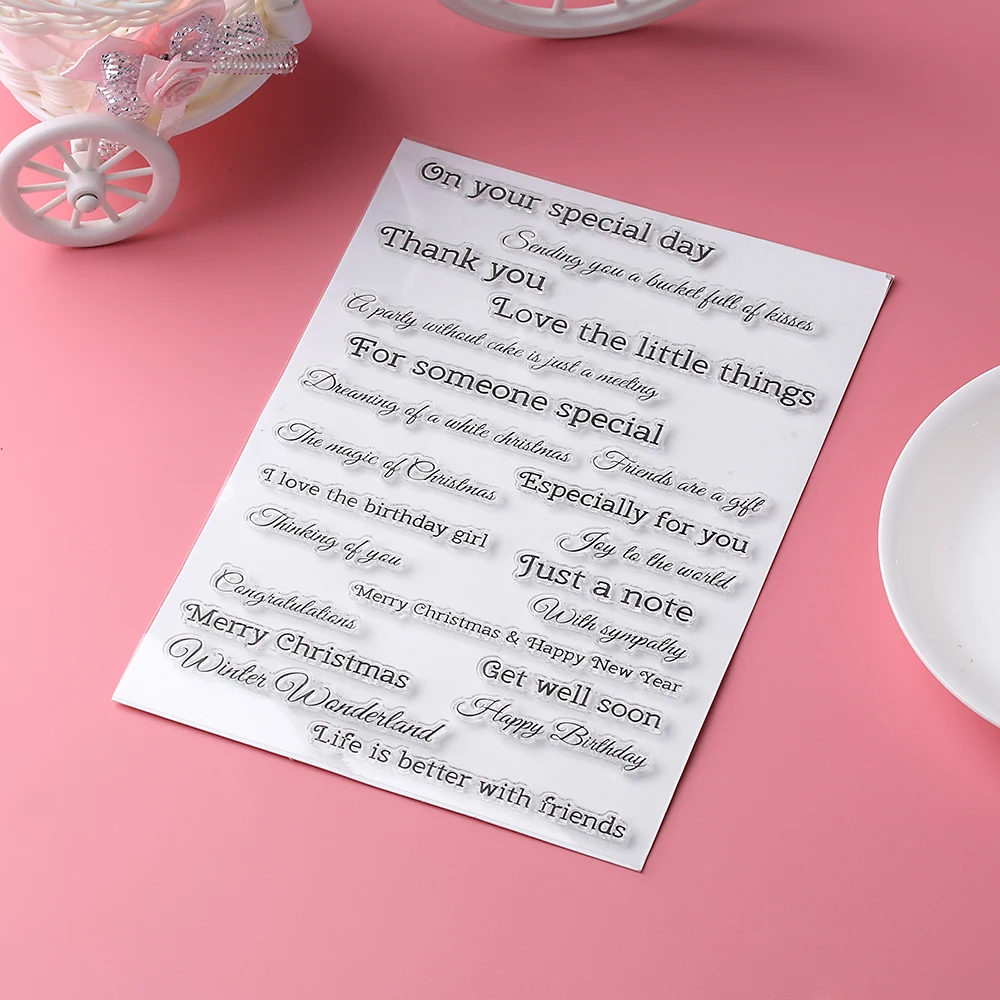 1 Set Letter Scrapbooking DIY Album Cards Transparent Silicone Rubber Clear Sheet Stamps DIY Crafts Clear Sheet Cards Album
1 Set Letter Scrapbooking DIY Album Cards Transparent Silicone Rubber Clear Sheet Stamps DIY Crafts Clear Sheet Cards Album