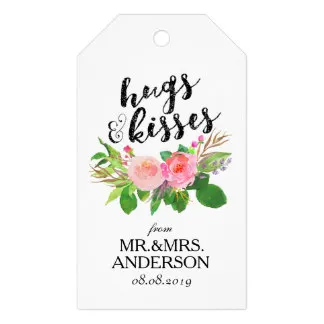 2x3.5" "Hugs & Kisses" Floral Wedding Favor Gift Tags
2x3.5" "Hugs & Kisses" Floral Wedding Favor Gift Tags
