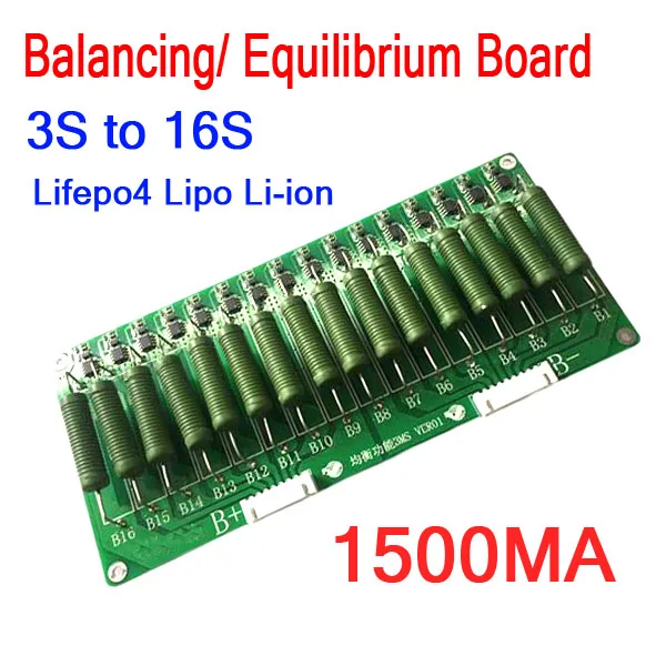 3S - 16S High Current Lithium Battery Balance Equilibrium Board 60V 48V 1500ma balancing Equalizer Lifepo4 Lipo Li-ion W LED 13S
3S - 16S High Current Lithium Battery Balance Equilibrium Board 60V 48V 1500ma balancing Equalizer Lifepo4 Lipo Li-ion W LED 13S