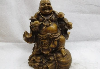 fast shipping USPS to USA S2678 11.5 Chinese Folk Classic Bronze Yuan Bao Money bag happy Maitreya Buddha Statue
fast shipping USPS to USA S2678 11.5 Chinese Folk Classic Bronze Yuan Bao Money bag happy Maitreya Buddha Statue