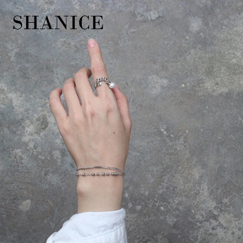 SHANICE 925 Sterling Silver Open Rings Chain With Pearl Fashion Silver Jewelry for Women Adjustable Gift
SHANICE 925 Sterling Silver Open Rings Chain With Pearl Fashion Silver Jewelry for Women Adjustable Gift