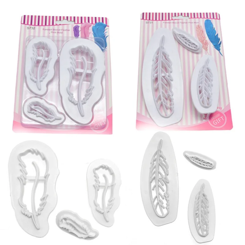 3PCS Feather Sugar Buttons Silicone Mold Fondant Mold cake Decorative Chocolate Printing Mold drop ship
3PCS Feather Sugar Buttons Silicone Mold Fondant Mold cake Decorative Chocolate Printing Mold drop ship
