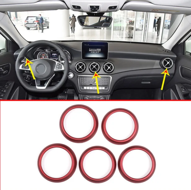 5Pcs Red ABS Car Air Conditioning Vent Ring Trim For Mercedes benz CLA GLA A Class A180 W176 C117 GLA200 Accessories
5Pcs Red ABS Car Air Conditioning Vent Ring Trim For Mercedes benz CLA GLA A Class A180 W176 C117 GLA200 Accessories