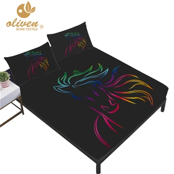 Colorful Horse Sheet Set Sparkling Animal Design Deep Pocket Fitted Sheet Bed Linens Flat Sheet Kids Bedding Set Pillowcase
Colorful Horse Sheet Set Sparkling Animal Design Deep Pocket Fitted Sheet Bed Linens Flat Sheet Kids Bedding Set Pillowcase