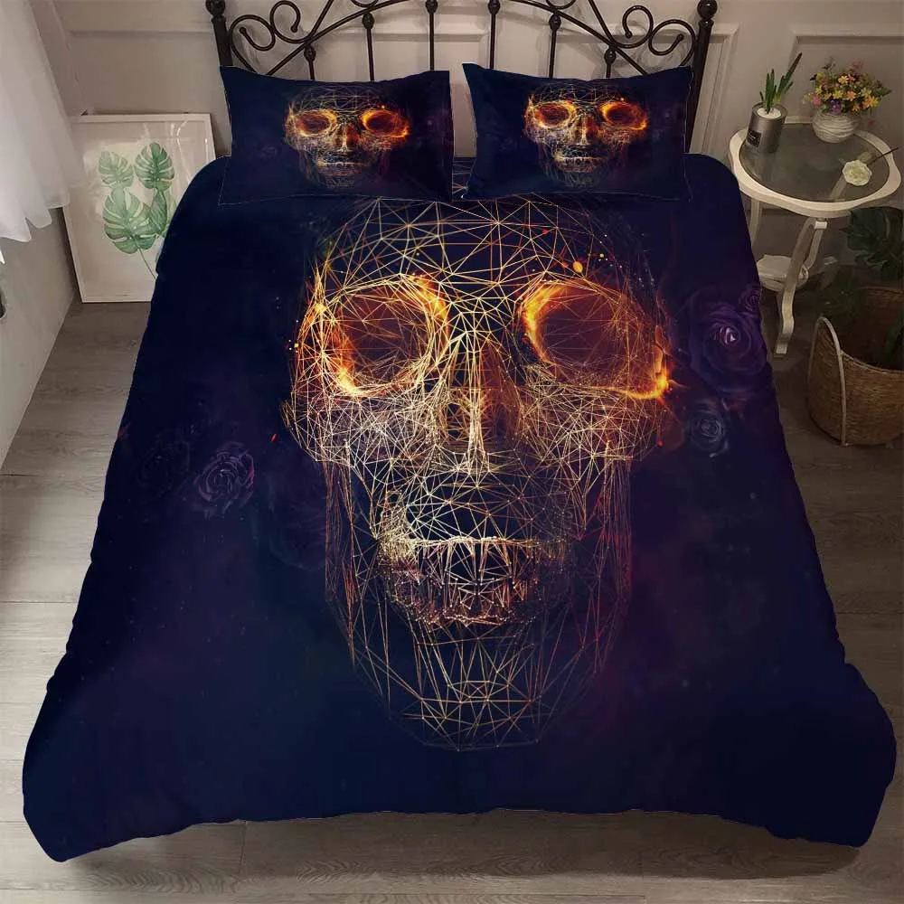 Abstract Stereo Skull Bedding Set Rose Bed Linen Set PIllowcase Single Double Full Queen King Double Size Home Bed Cover
Abstract Stereo Skull Bedding Set Rose Bed Linen Set PIllowcase Single Double Full Queen King Double Size Home Bed Cover