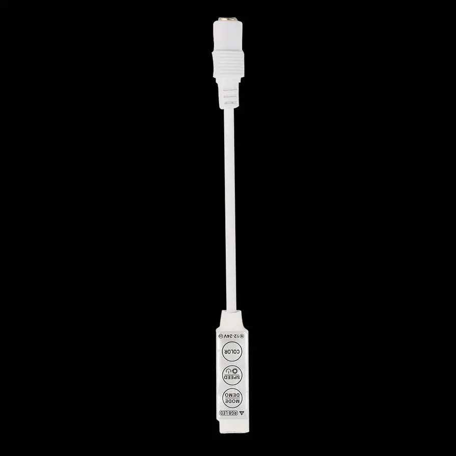 Mini 3Key IR Remote Brightness & Speed Adjust Mini LED RGB Controller with Female Power Connector for 3528 5050 RGB LED
Mini 3Key IR Remote Brightness & Speed Adjust Mini LED RGB Controller with Female Power Connector for 3528 5050 RGB LED