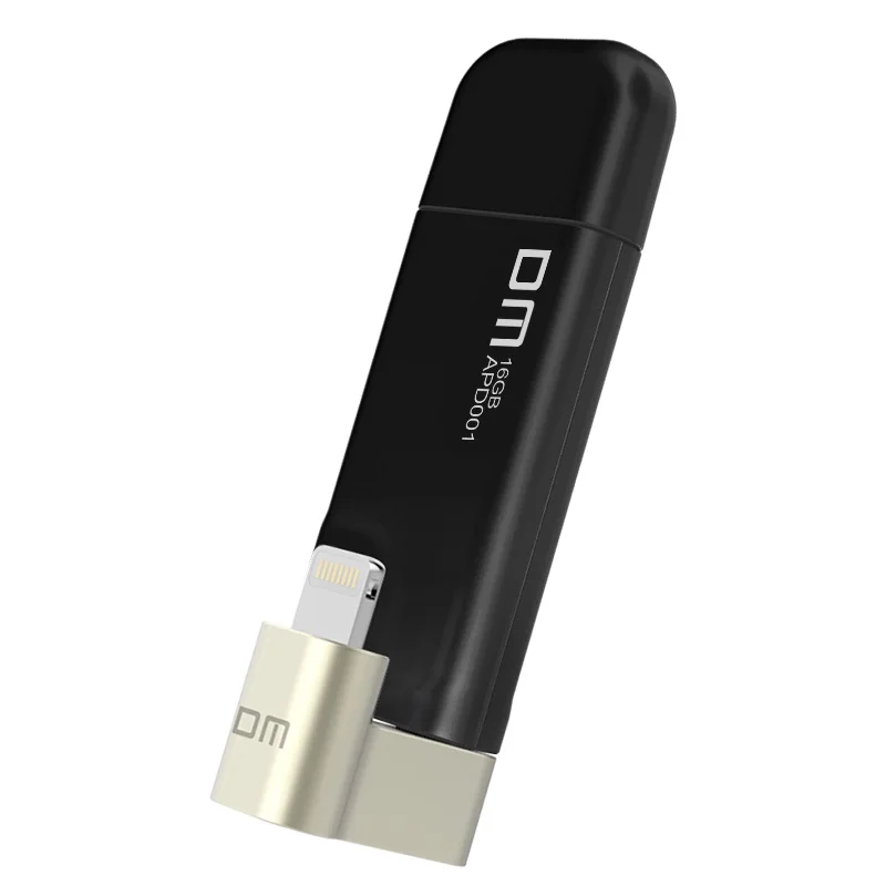 DM Black APD001 For iPhone OTG USB Flash Drives 16G Capacity Expansion For iPhone5/5s/5c/6/6s/6plus ipadAir/Air2,Mini/2/3 Mac PC