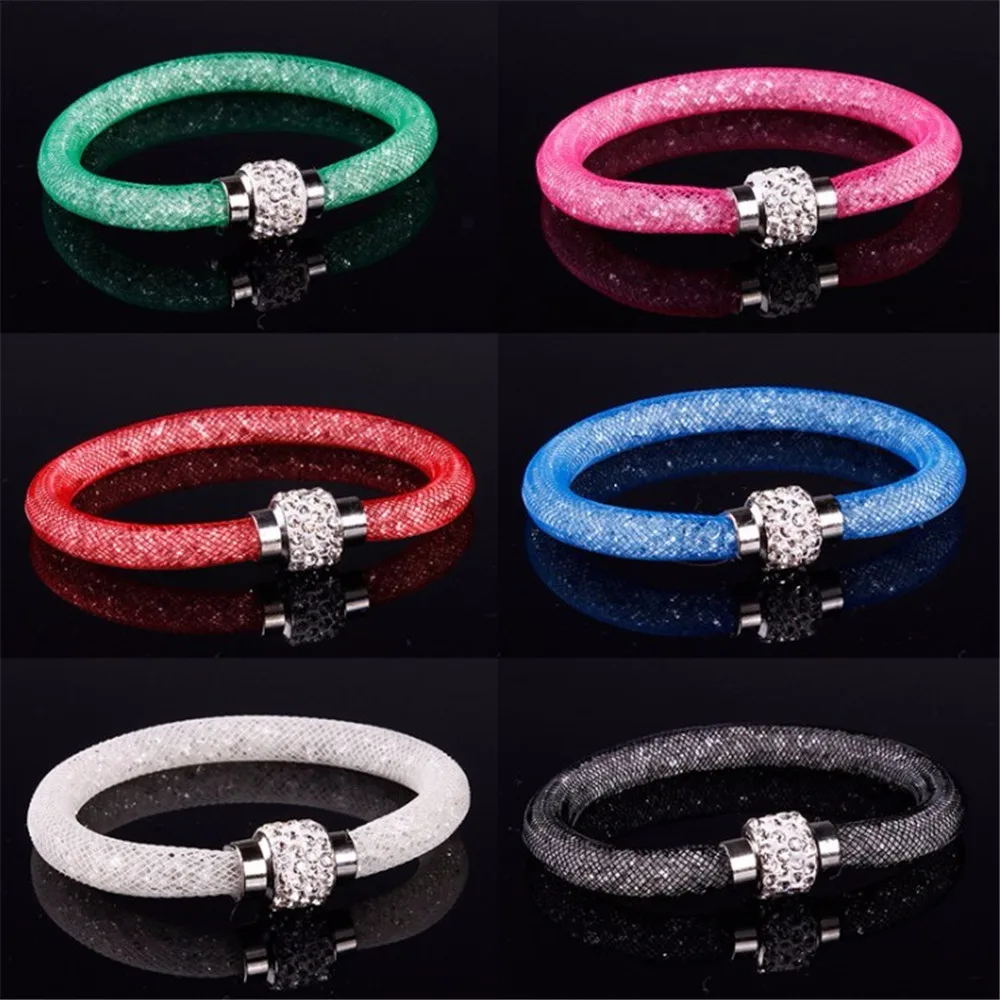 Hot dust net binary Crystal from Austrian bracelets with rock crystal magnetic claspa Bracelet Fine jewelry
Hot dust net binary Crystal from Austrian bracelets with rock crystal magnetic claspa Bracelet Fine jewelry