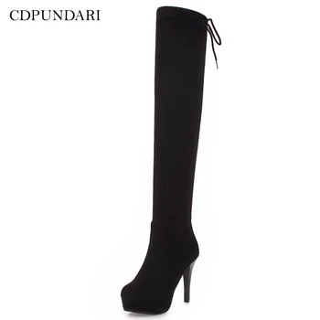 CDPUNDARI High heels platform over the knee boots women thigh high boots Winter boots shoes woman botas mujer bottine femme
CDPUNDARI High heels platform over the knee boots women thigh high boots Winter boots shoes woman botas mujer bottine femme