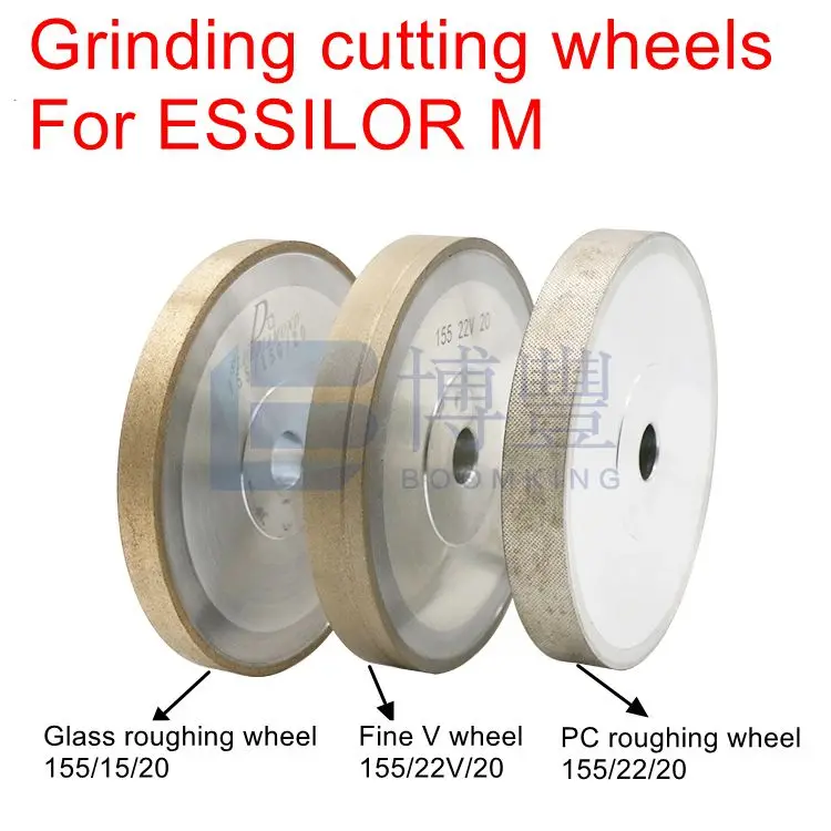 Abrasive grinding diamond wheel ESSILOR M auto lens edger/edging grinder,glass roughing,PC roughing wheel,Fine V wheel
Abrasive grinding diamond wheel ESSILOR M auto lens edger/edging grinder,glass roughing,PC roughing wheel,Fine V wheel