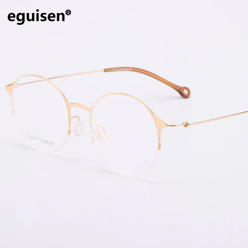 width-137 new ultra light pure titanium men half rim personality women goggle eyeglasses frames female screwless spectacle frame
width-137 new ultra light pure titanium men half rim personality women goggle eyeglasses frames female screwless spectacle frame