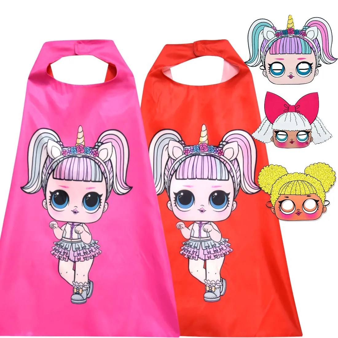 Girls LOL Costumes Cape with Masks for Kids Birthday Party Halloween Cosplay Gifts Dress Up Cloak
Girls LOL Costumes Cape with Masks for Kids Birthday Party Halloween Cosplay Gifts Dress Up Cloak