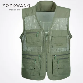 Zozowang Multi-pocket new V-neck zipper spring summer autumn loose fashion mesh waist coat men solid plus size 4XL vest men
Zozowang Multi-pocket new V-neck zipper spring summer autumn loose fashion mesh waist coat men solid plus size 4XL vest men