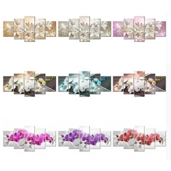 5d diy Diamond embroidery Orchid&peony&lily flower diamond painting Cross Stitch full square/round Rhinestone mosaic decoration