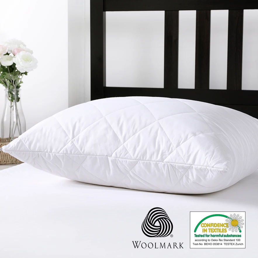 Australian Wool Filling Pillow Protector with 100% Cotton Cover Pillowcase Sham Zippered Hypoallergenic Set of 2
Australian Wool Filling Pillow Protector with 100% Cotton Cover Pillowcase Sham Zippered Hypoallergenic Set of 2