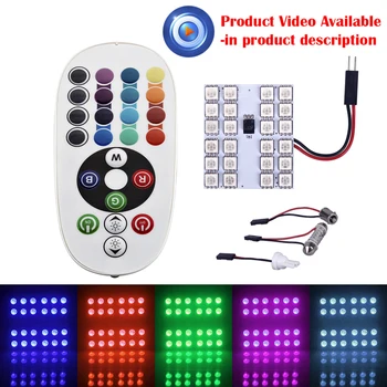 T10 RGB 5050 24SMD Remote Control Car LED Atmosphere Reading Dome Festoon Light BA9S For Mercedes Honda Civic Odyssey CRV Fit
T10 RGB 5050 24SMD Remote Control Car LED Atmosphere Reading Dome Festoon Light BA9S For Mercedes Honda Civic Odyssey CRV Fit