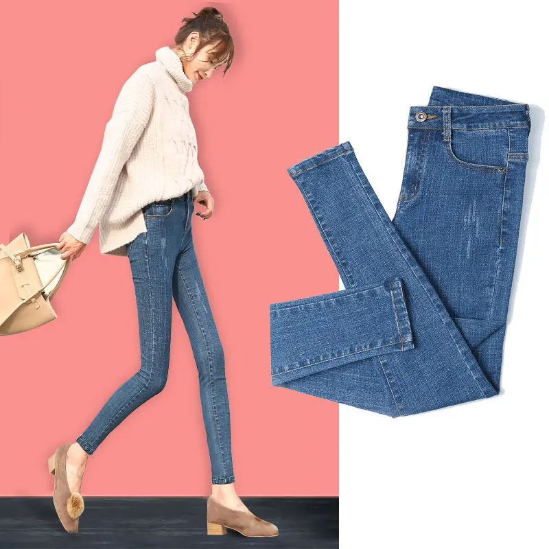 2022 Vintage Mom Fit High Waist Jeans Elastic Femme Women Washed Blue Denim Skinny Jeans Classic Pencil Pants
2022 Vintage Mom Fit High Waist Jeans Elastic Femme Women Washed Blue Denim Skinny Jeans Classic Pencil Pants
