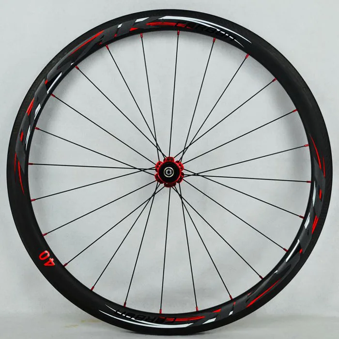 Flash Deal 700C Wheelset Carbon Wheels Road Bike Tubeless Wheel V/C Brake Profile 38-40-50-55mm Depth Clincher Carbon Rim Direct-pull 85