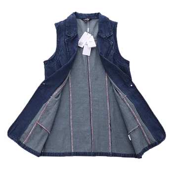 High Quality 100% Cotton Denim Vest Women 2019 Spring Sleeveless Jacket Female Waistcoat Plus Size Slim Jean Veste Femme Summer
High Quality 100% Cotton Denim Vest Women 2019 Spring Sleeveless Jacket Female Waistcoat Plus Size Slim Jean Veste Femme Summer