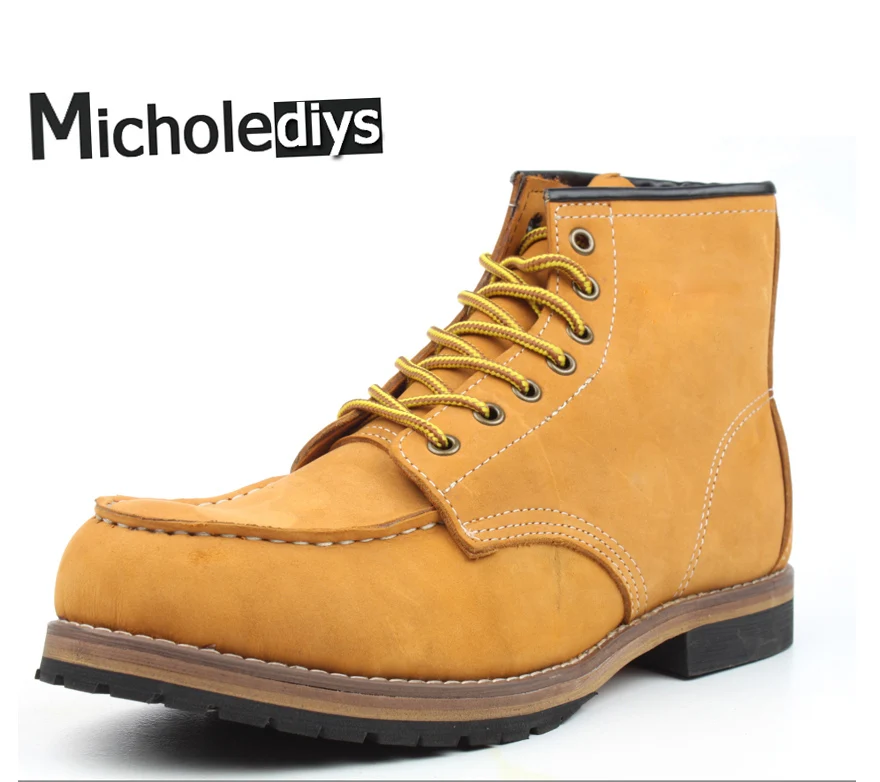 Micholediys New Arrival Spring Handmade Vintage All-matching Ankle Boots Men's Boots Chunky Safe Tool Work Botas Wing Boots
Micholediys New Arrival Spring Handmade Vintage All-matching Ankle Boots Men's Boots Chunky Safe Tool Work Botas Wing Boots