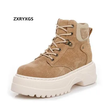 2019 New Autumn Matte Real Leather Boots Thick-soled Platform Shoes Women Boots Fashion Wild Casual Shoes Sneaker Martin Boots
2019 New Autumn Matte Real Leather Boots Thick-soled Platform Shoes Women Boots Fashion Wild Casual Shoes Sneaker Martin Boots