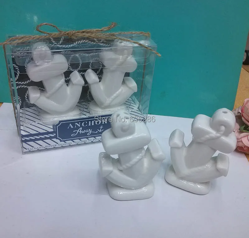 120pcs(60sets)/LOT Beach Theme Wedding Souvenirs Anchors Away Ceramic Salt and Pepper Shakers Wedding return gifts for guests
120pcs(60sets)/LOT Beach Theme Wedding Souvenirs Anchors Away Ceramic Salt and Pepper Shakers Wedding return gifts for guests