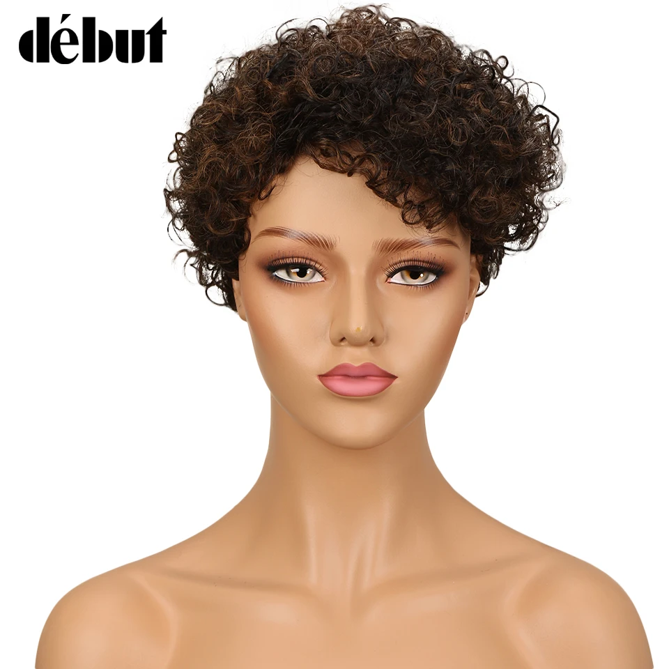 Debut Hair Short Human Hair Wigs For Black Women Brazilian Sassy Curly Human Hair Wig Cheap Short Ombre Wigs Free Shipping
Debut Hair Short Human Hair Wigs For Black Women Brazilian Sassy Curly Human Hair Wig Cheap Short Ombre Wigs Free Shipping