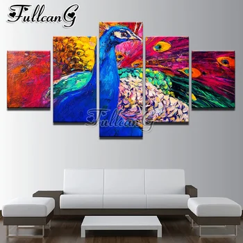 FULLCANG 5pcs diamond painting "colorful peacock" diy full rhinestone cross stitch square drill mosaic embroidery hobby G1053
FULLCANG 5pcs diamond painting "colorful peacock" diy full rhinestone cross stitch square drill mosaic embroidery hobby G1053