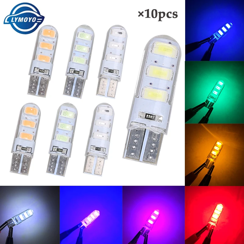 10pcs Car LED T10 w5w led bulb 194 w5w Canbus 6SMD 5730 t10 Silicone LED Light No Error Parking License Plate lamp car styling
10pcs Car LED T10 w5w led bulb 194 w5w Canbus 6SMD 5730 t10 Silicone LED Light No Error Parking License Plate lamp car styling