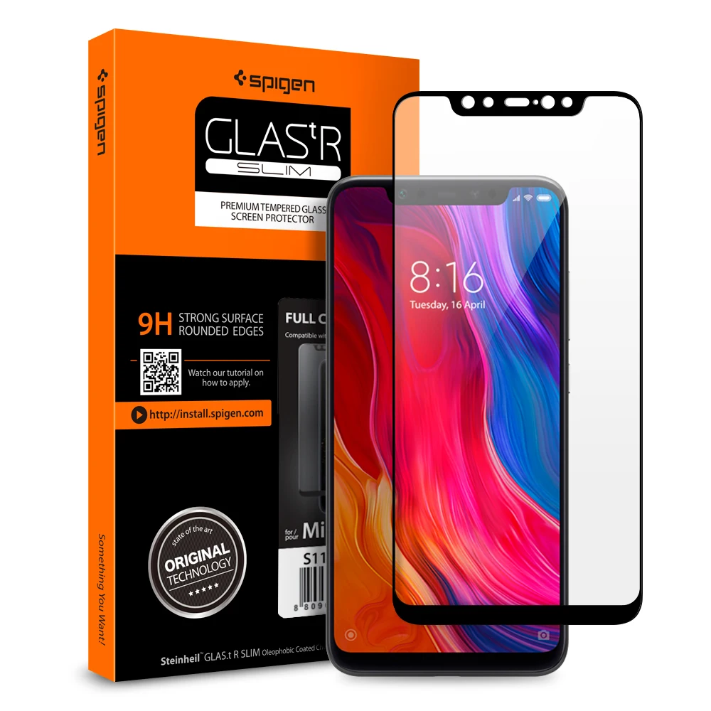 100% Original Spigen Xiaomi Mi 8 Screen Protector Glas.tR Slim Full Coverage Tempered Glass Black S11GL24508
100% Original Spigen Xiaomi Mi 8 Screen Protector Glas.tR Slim Full Coverage Tempered Glass Black S11GL24508