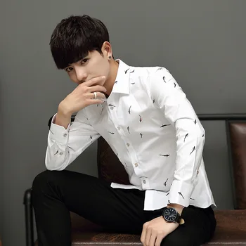 2019 New Cotton Long-sleeved Shirt Hign Quality Men's Fashion Trend Printing Casual Men Shirts Mens Dress Shirts Brand Clothing
2019 New Cotton Long-sleeved Shirt Hign Quality Men's Fashion Trend Printing Casual Men Shirts Mens Dress Shirts Brand Clothing