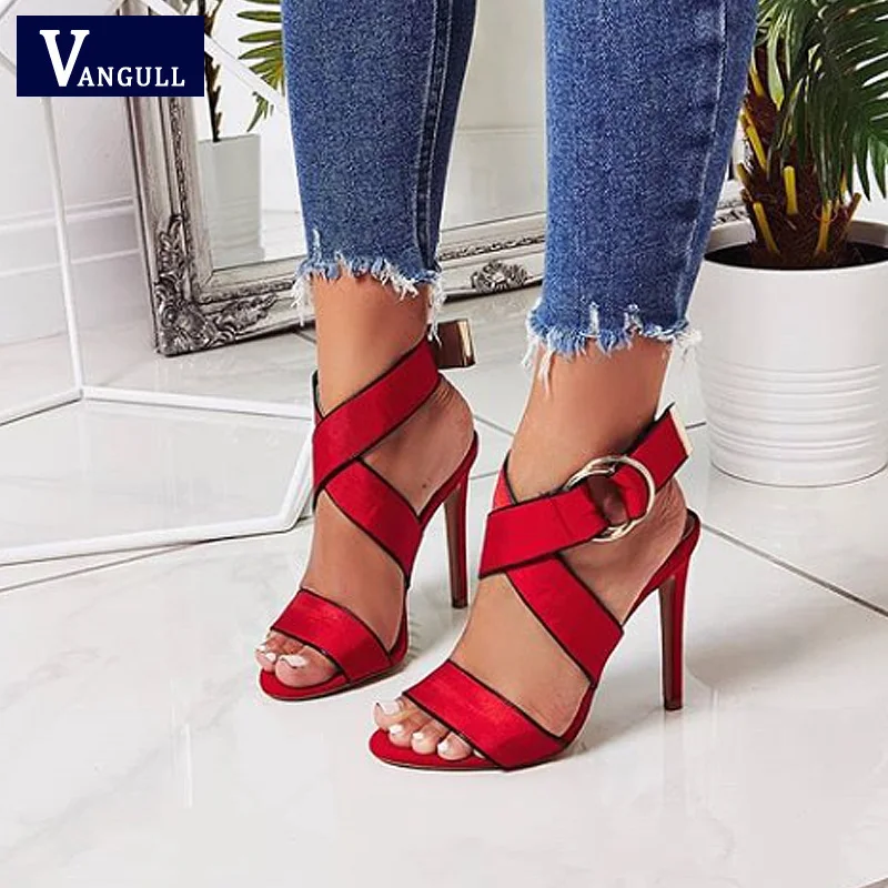 VANGULL Summer Shoes Women High Heels Sandals 2019 New Casual Sandal Fashion Flock Shoe Ladies Elegant Open Toe Buckle Shoes
VANGULL Summer Shoes Women High Heels Sandals 2019 New Casual Sandal Fashion Flock Shoe Ladies Elegant Open Toe Buckle Shoes